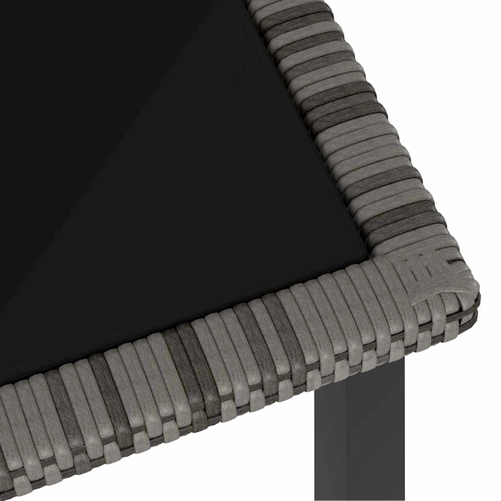 Vrtni blagovaonski stol sivi 70 x 70 x 73 cm od poliratana