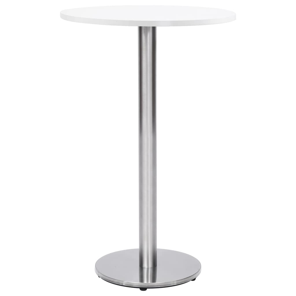 Noga za bistro stol srebrna Ø 45 x 107 cm od nehrđajućeg čelika