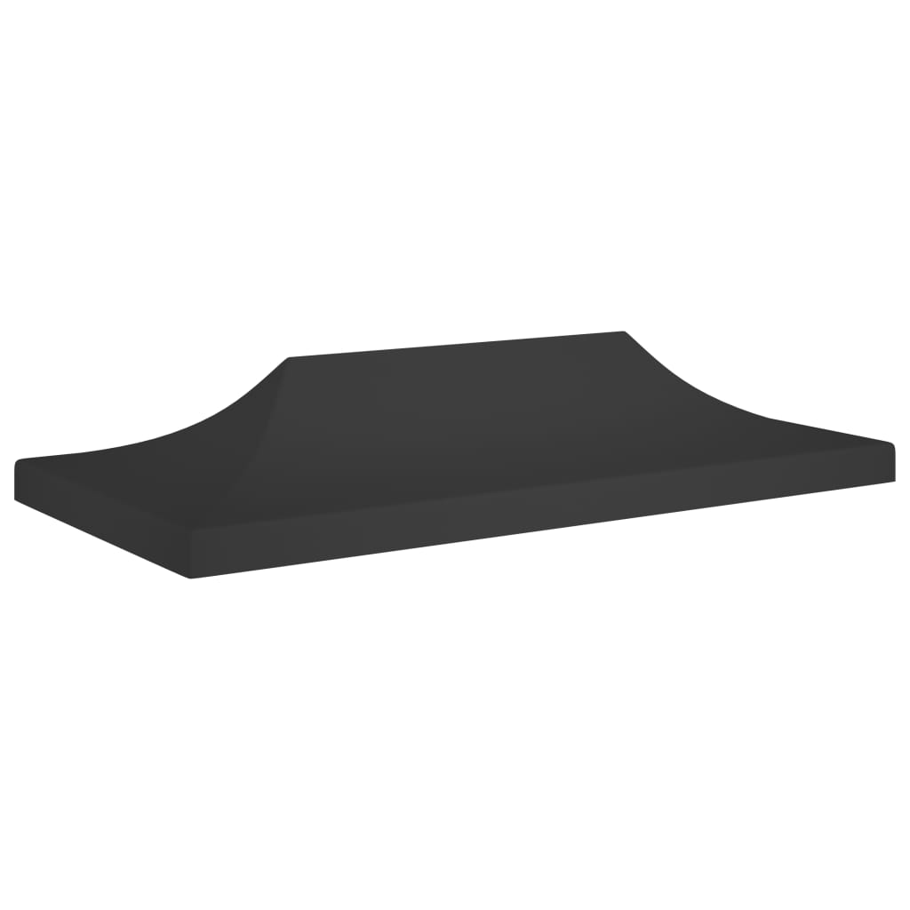 Krov za šator za zabave 6 x 3 m crni 270 g/m²