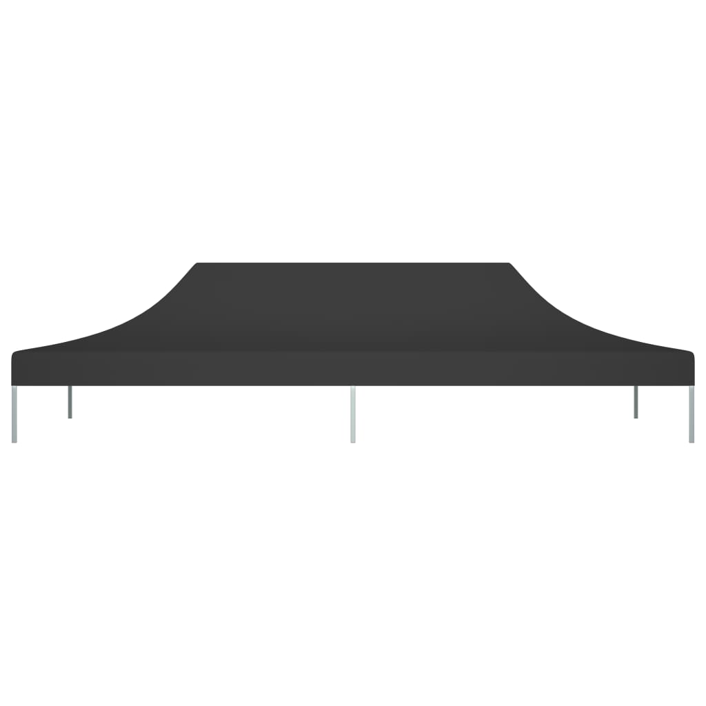 Krov za šator za zabave 6 x 3 m crni 270 g/m²