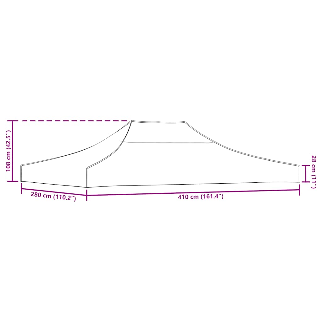 Krov za šator za zabave 4 x 3 m žuti 270 g/m²