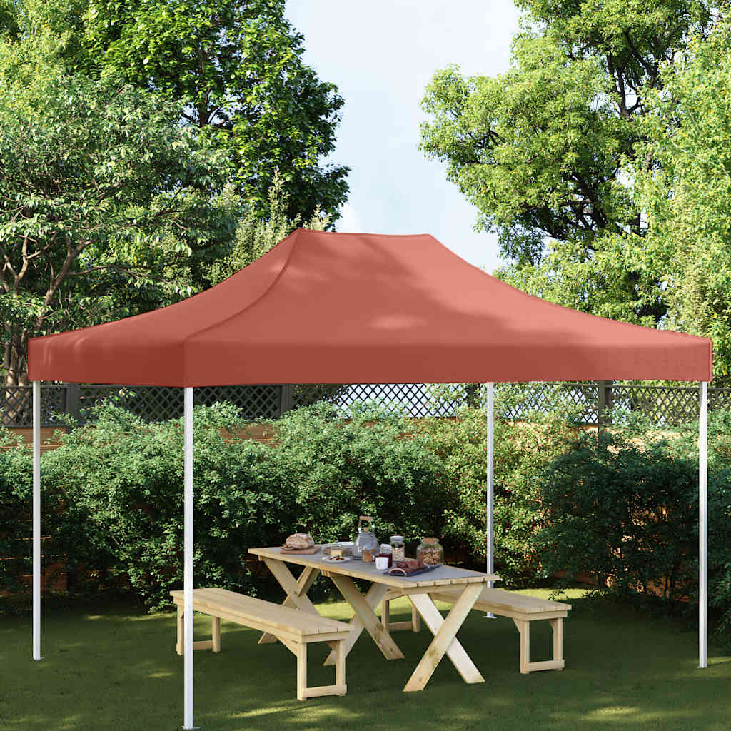 Krov za šator za zabave 4,5 x 3 m terakota 270 g/m²
