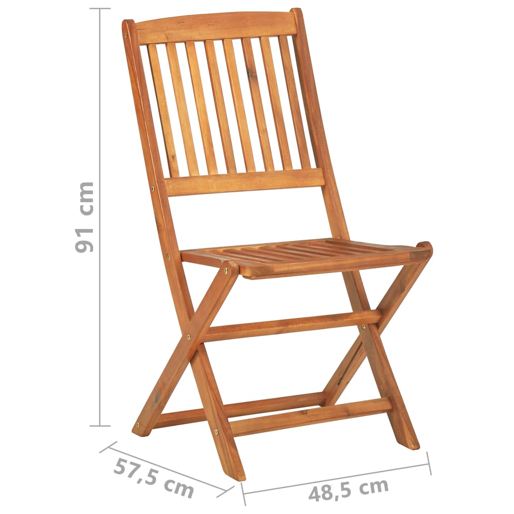 4-dijelni bistro set od masivnog bagremovog drva