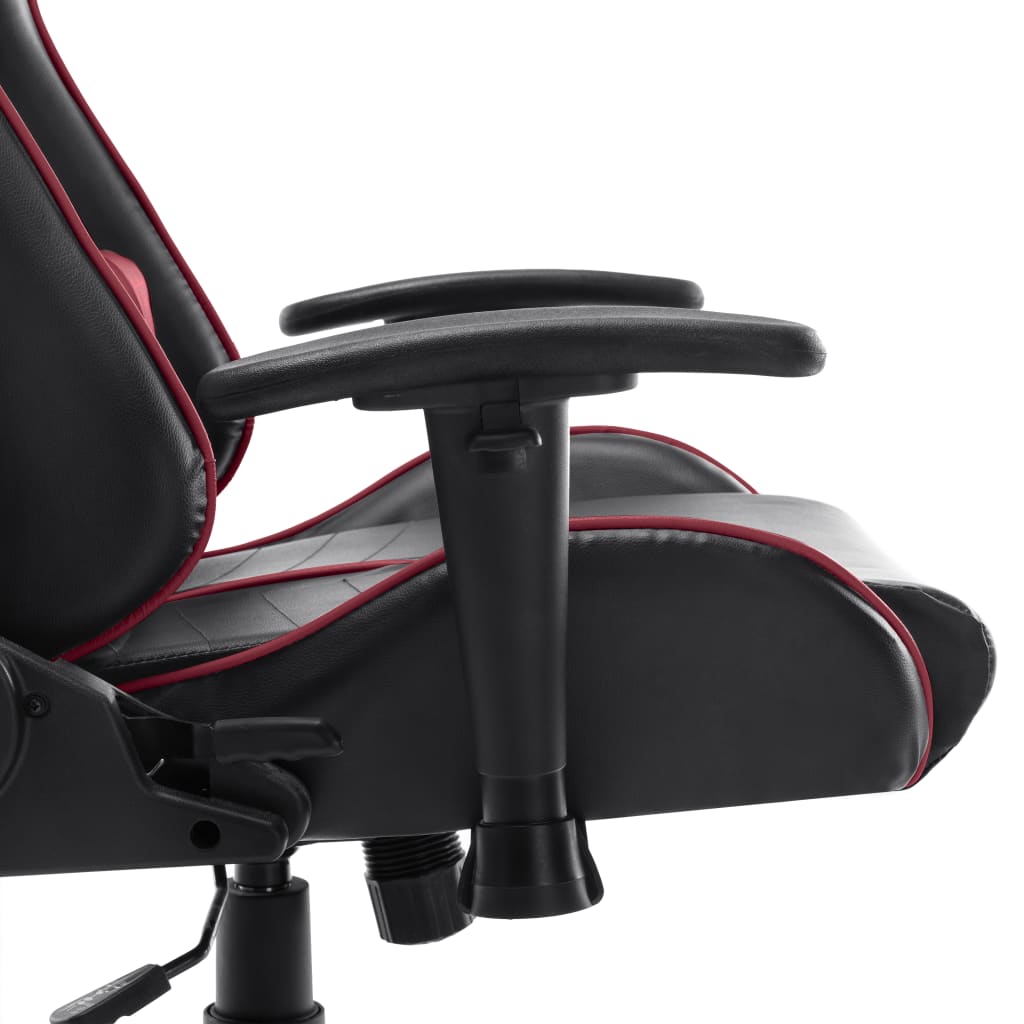 Igraća stolica od umjetne kože crna i crvena boja vina