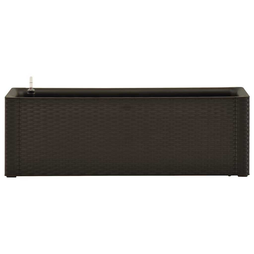 Povišena vrtna gredica samozalijevanje boja kave 100x43x33 cm
