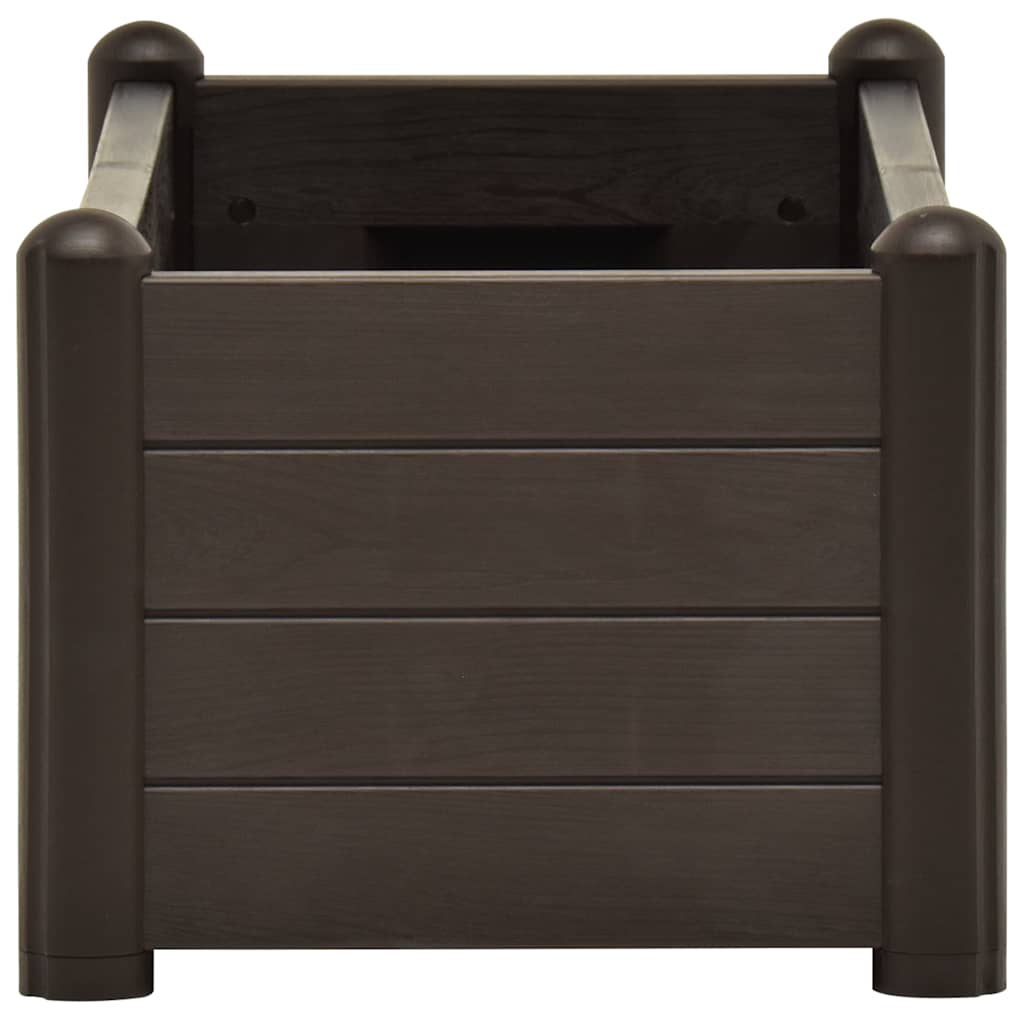 Povišena vrtna gredica PP boja kave 100 x 43 x 35 cm
