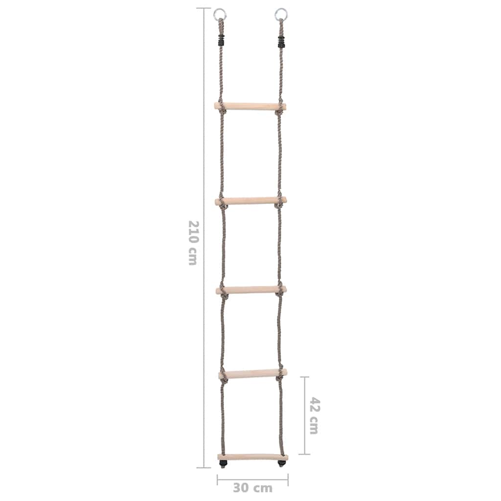 Ljestve s 5 prečki 210 cm od masivne borovine
