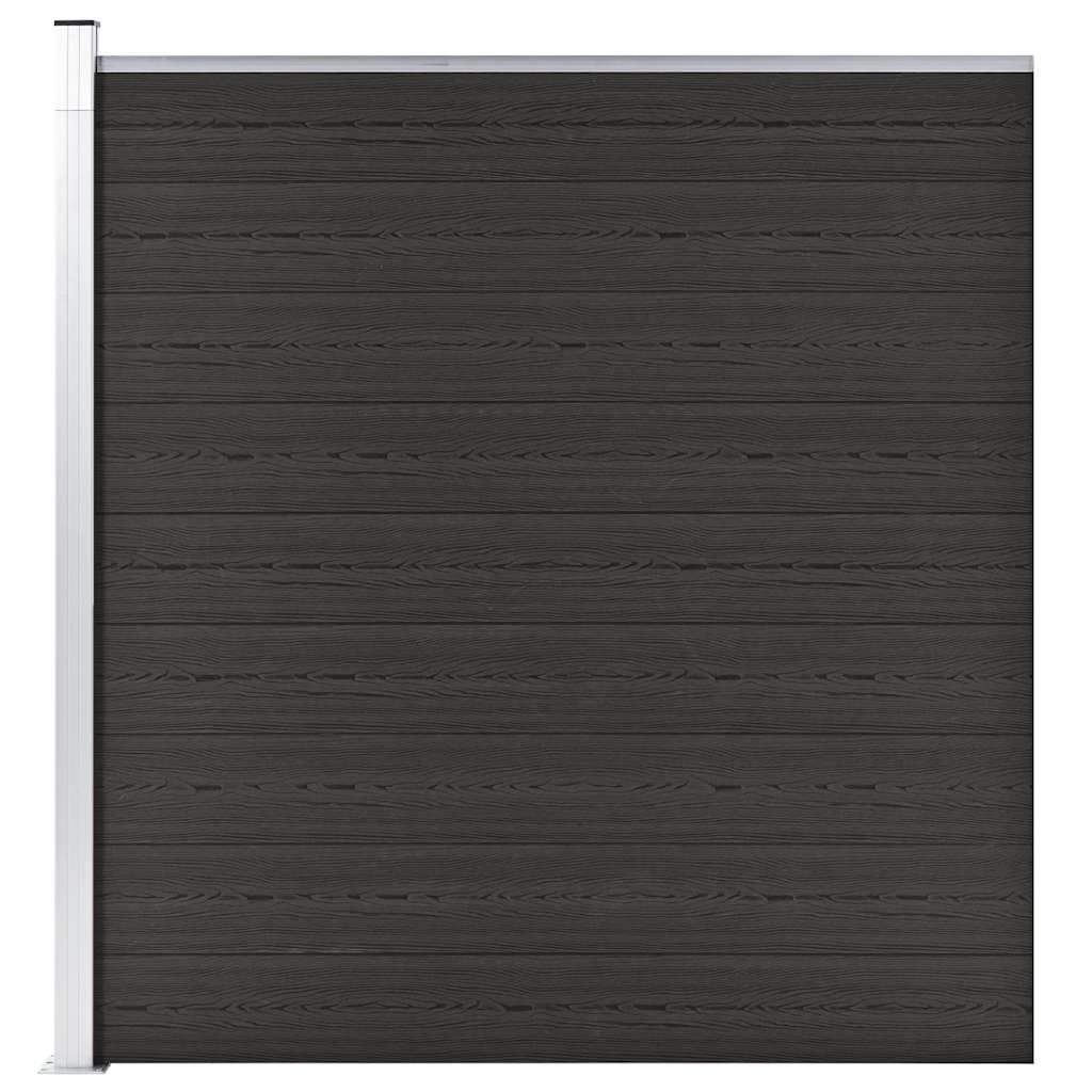 Panel za ogradu WPC 175 x 186 cm crni