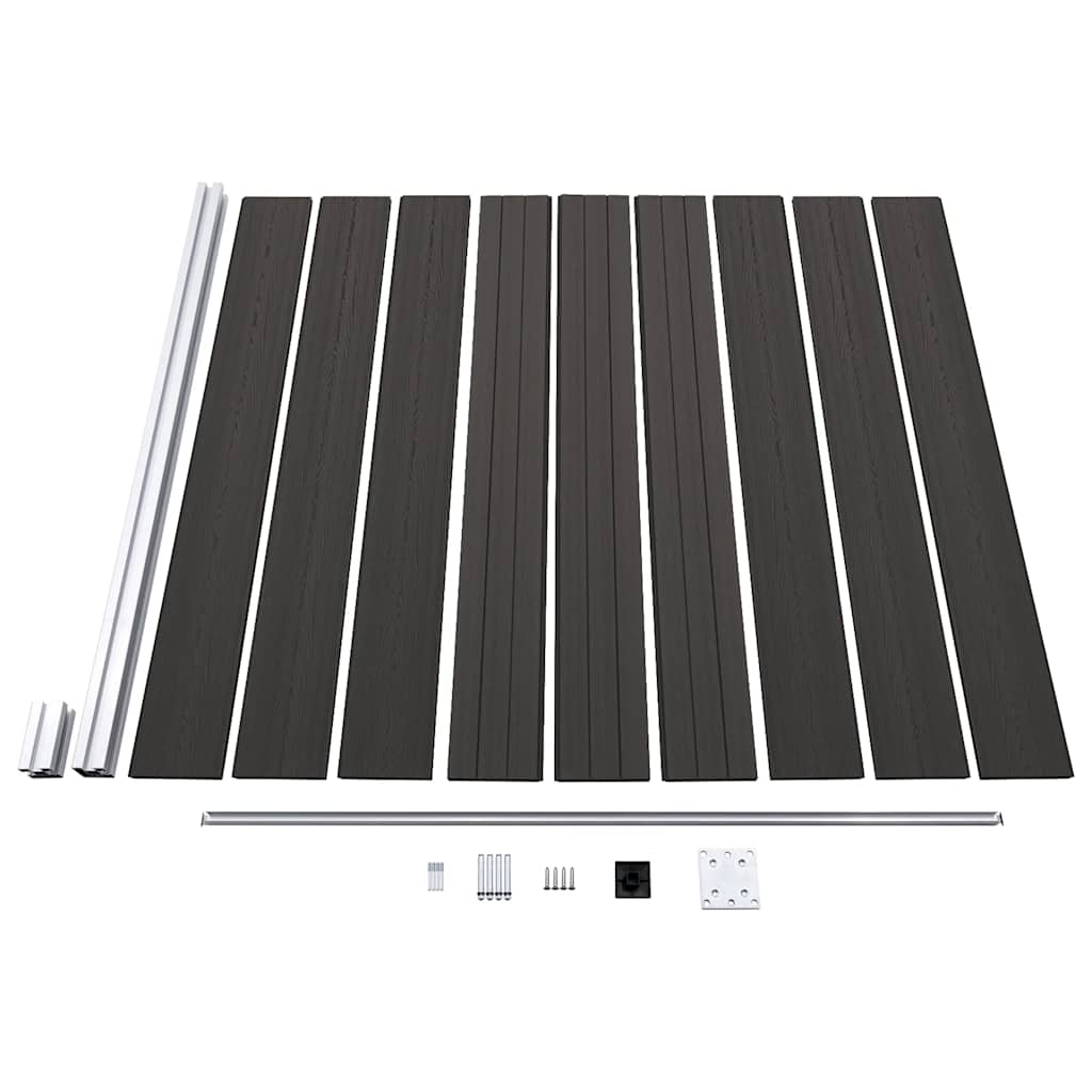 Panel za ogradu WPC 175 x 186 cm crni