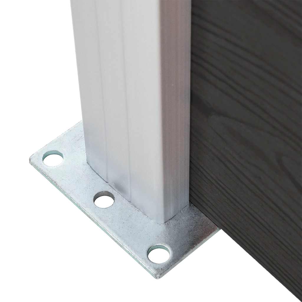 Panel za ogradu WPC 95 x 186 cm crni