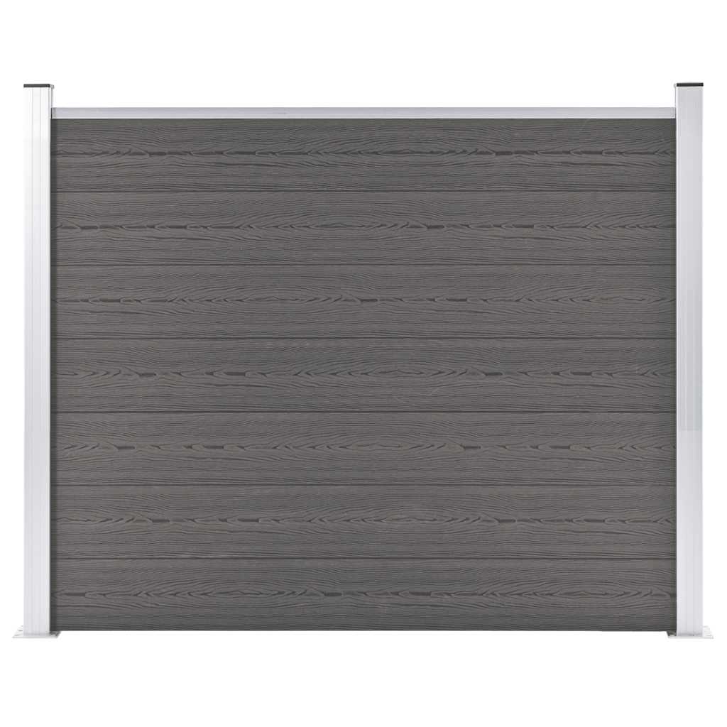 Panel za ogradu WPC 180 x 146 cm sivi