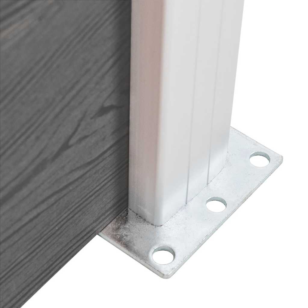 Panel za ogradu WPC 180 x 146 cm sivi