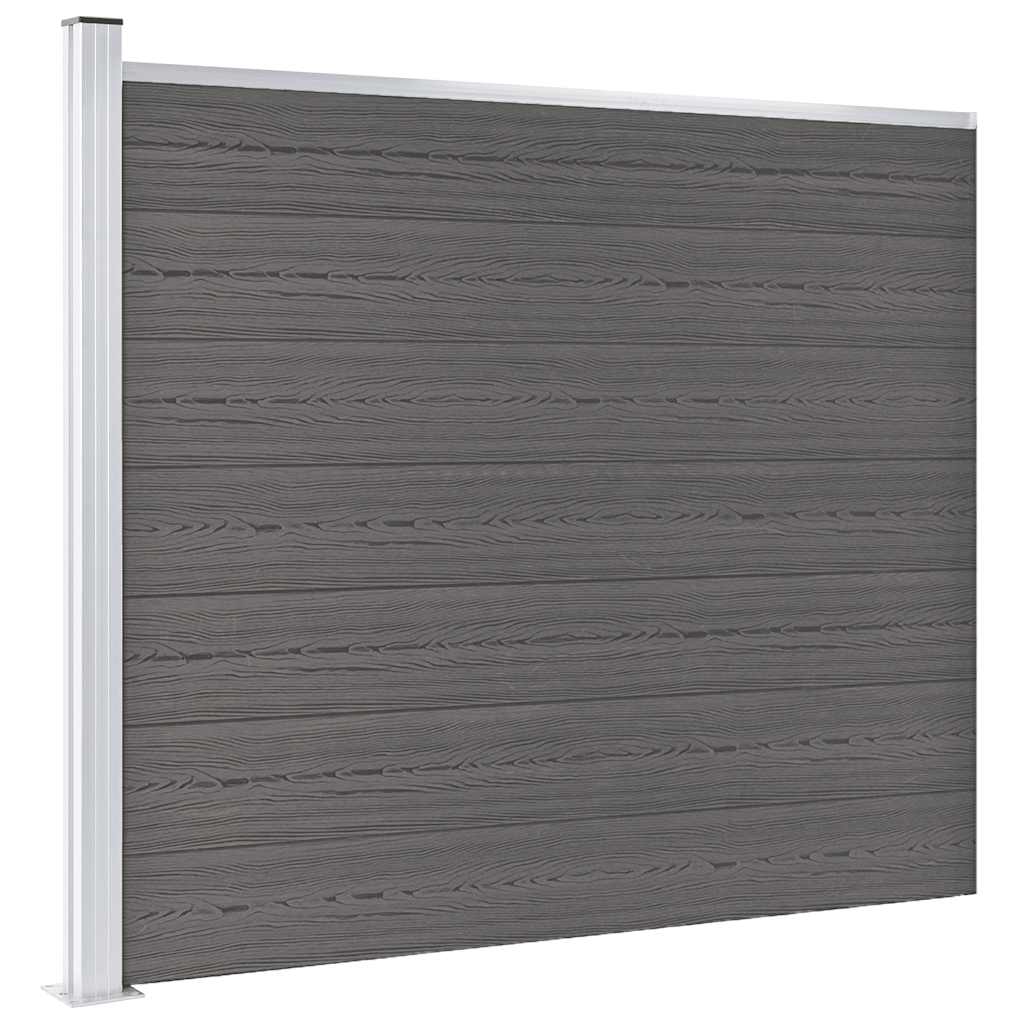 Panel za ogradu WPC 175 x 146 cm sivi