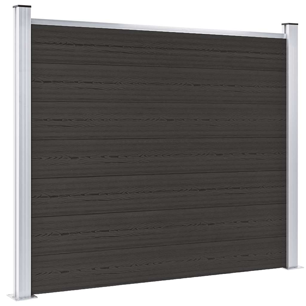 Panel za ogradu WPC 180 x 146 cm crni