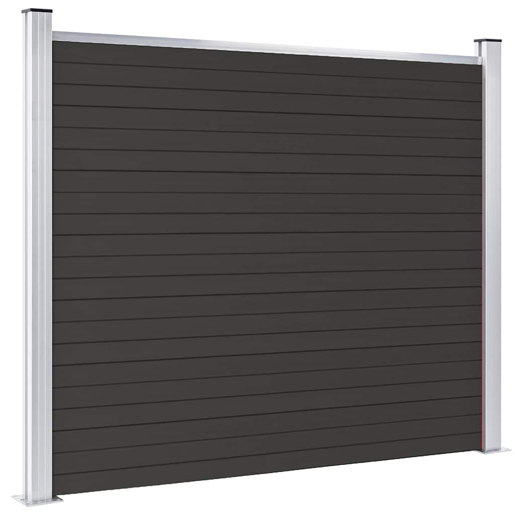 Panel za ogradu WPC 180 x 146 cm crni