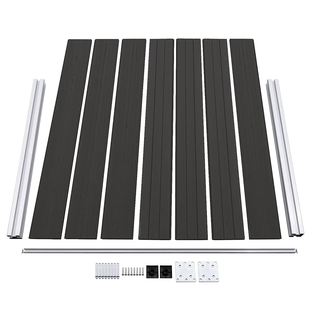 Panel za ogradu WPC 180 x 146 cm crni