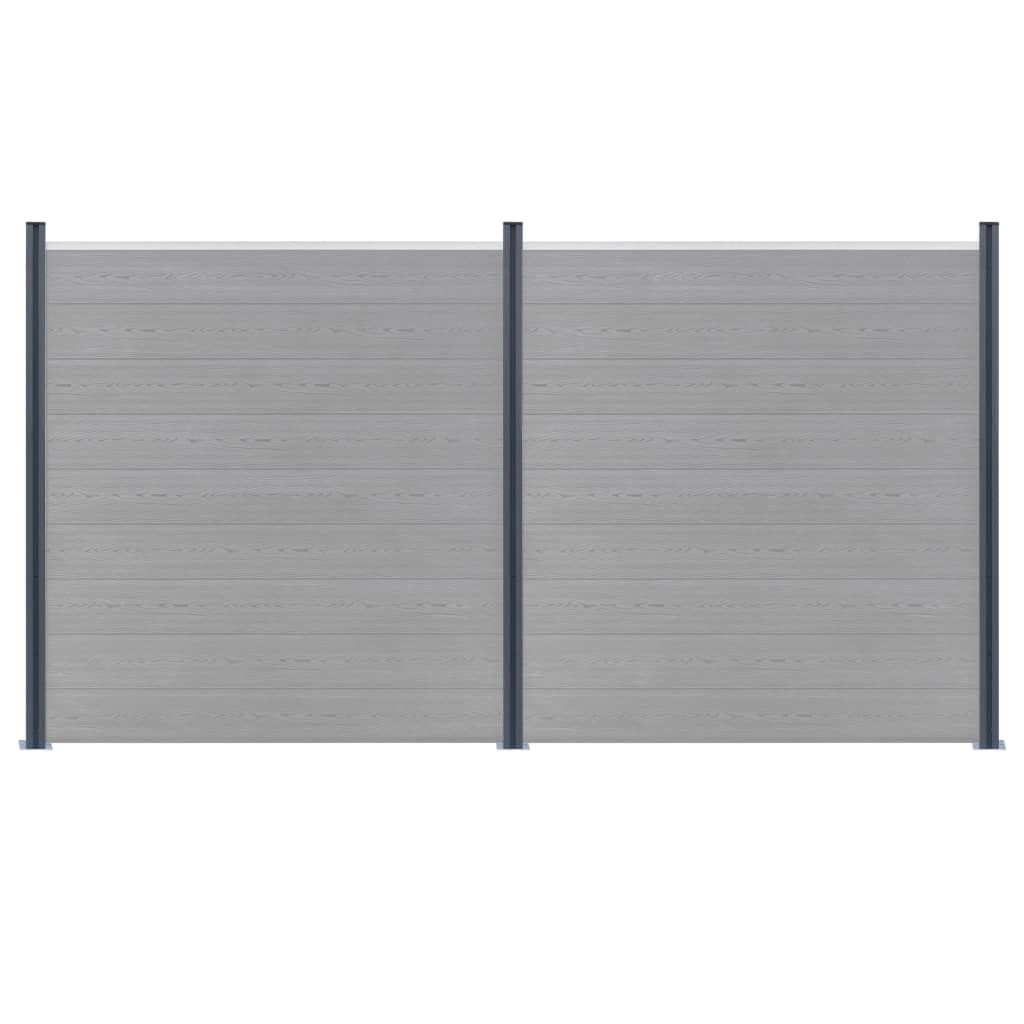Stupovi za ogradu 3 kom tamnosivi 185 cm aluminijski