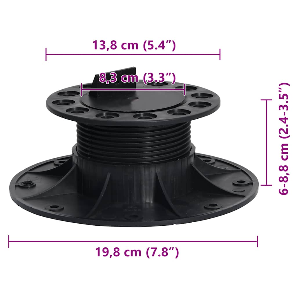 Podesive noge za trijem 10 kom 60 - 88 mm