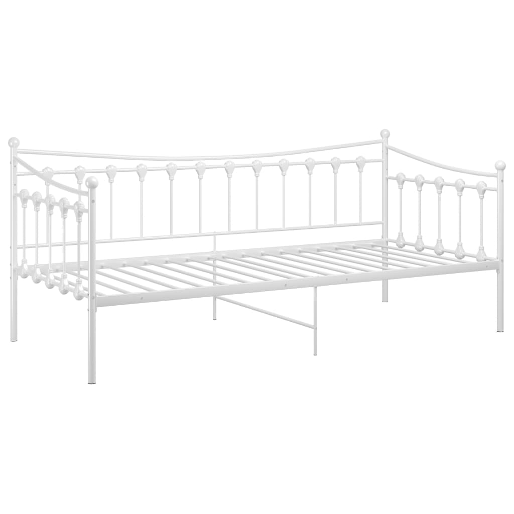 Okvir za krevet na razvlačenje bijeli metalni 90 x 200 cm