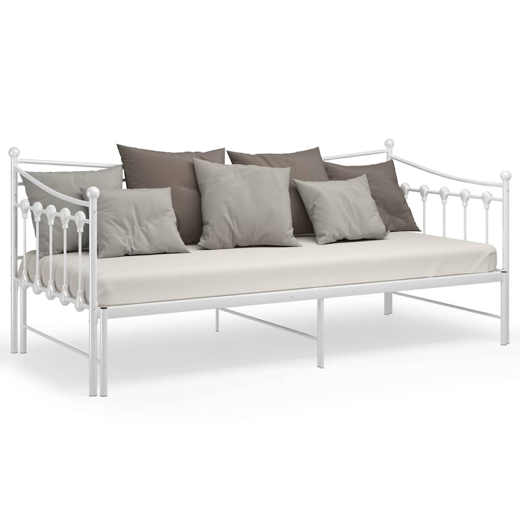 Okvir za krevet na razvlačenje bijeli metalni 90 x 200 cm