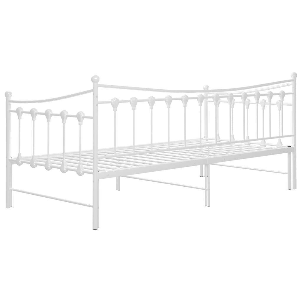 Okvir za krevet na razvlačenje bijeli metalni 90 x 200 cm