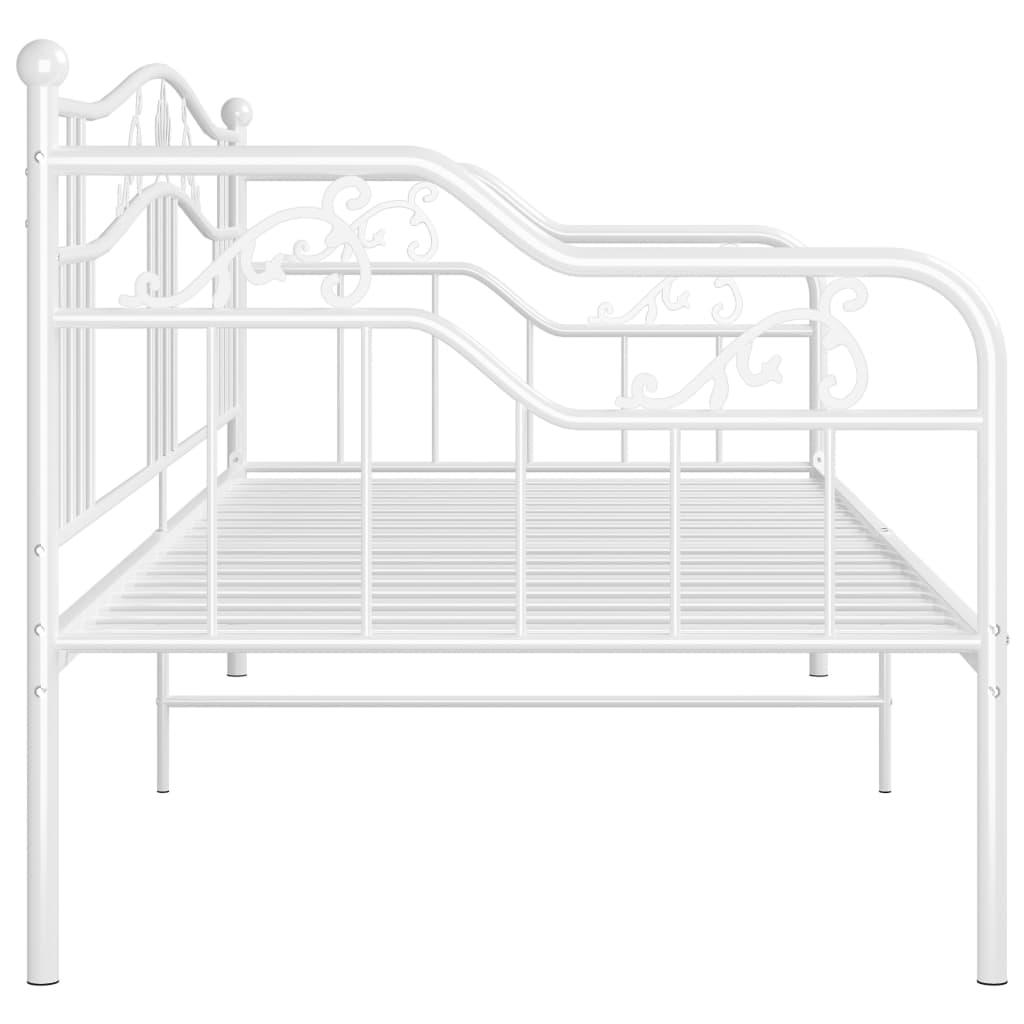 Okvir za krevet na razvlačenje bijeli metalni 90 x 200 cm