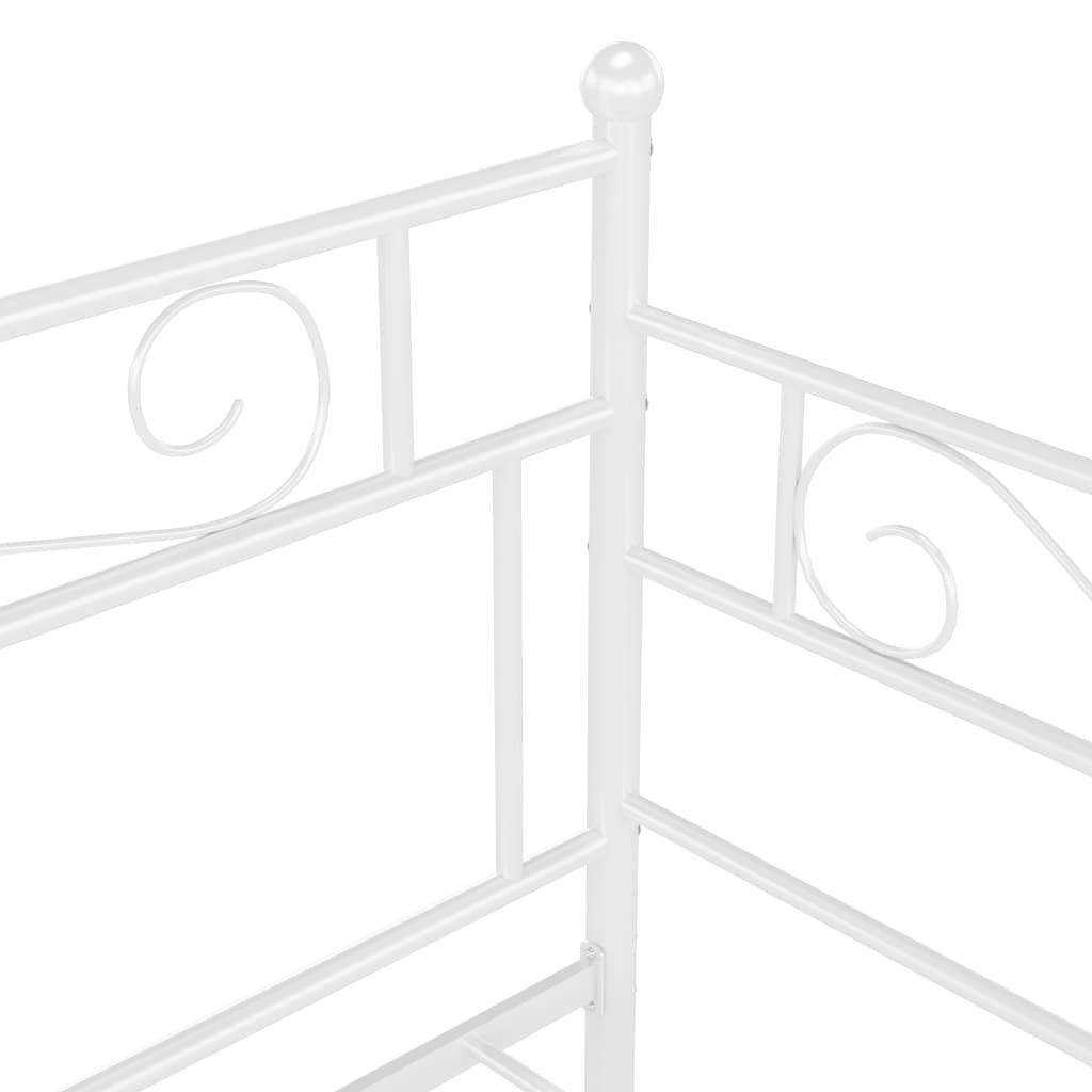 Okvir za krevet na razvlačenje bijeli metalni 90 x 200 cm