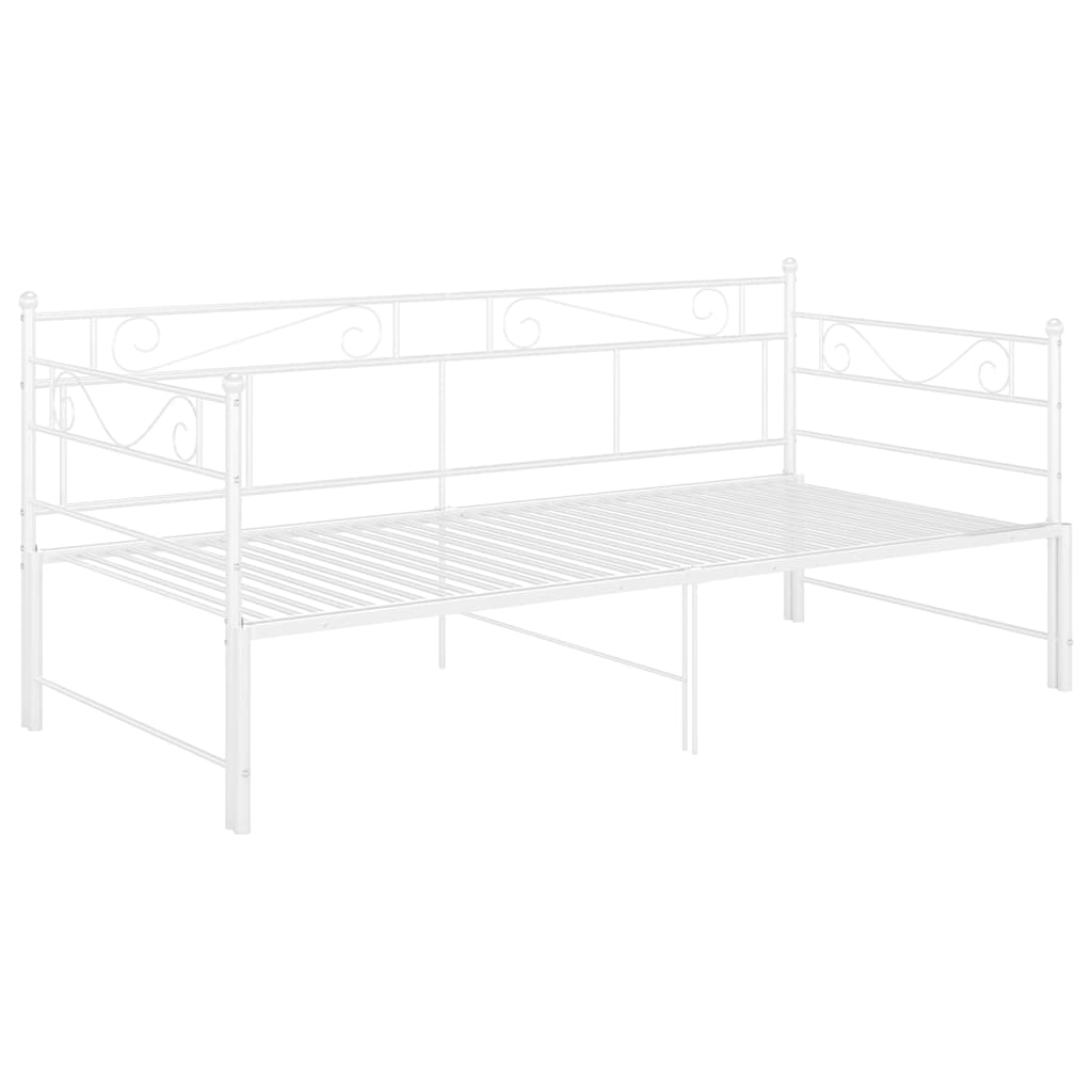 Okvir za krevet na razvlačenje bijeli metalni 90 x 200 cm