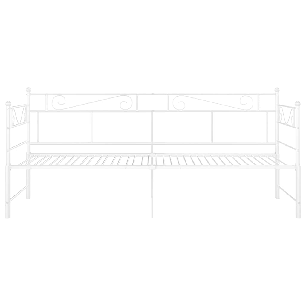 Okvir za krevet na razvlačenje bijeli metalni 90 x 200 cm