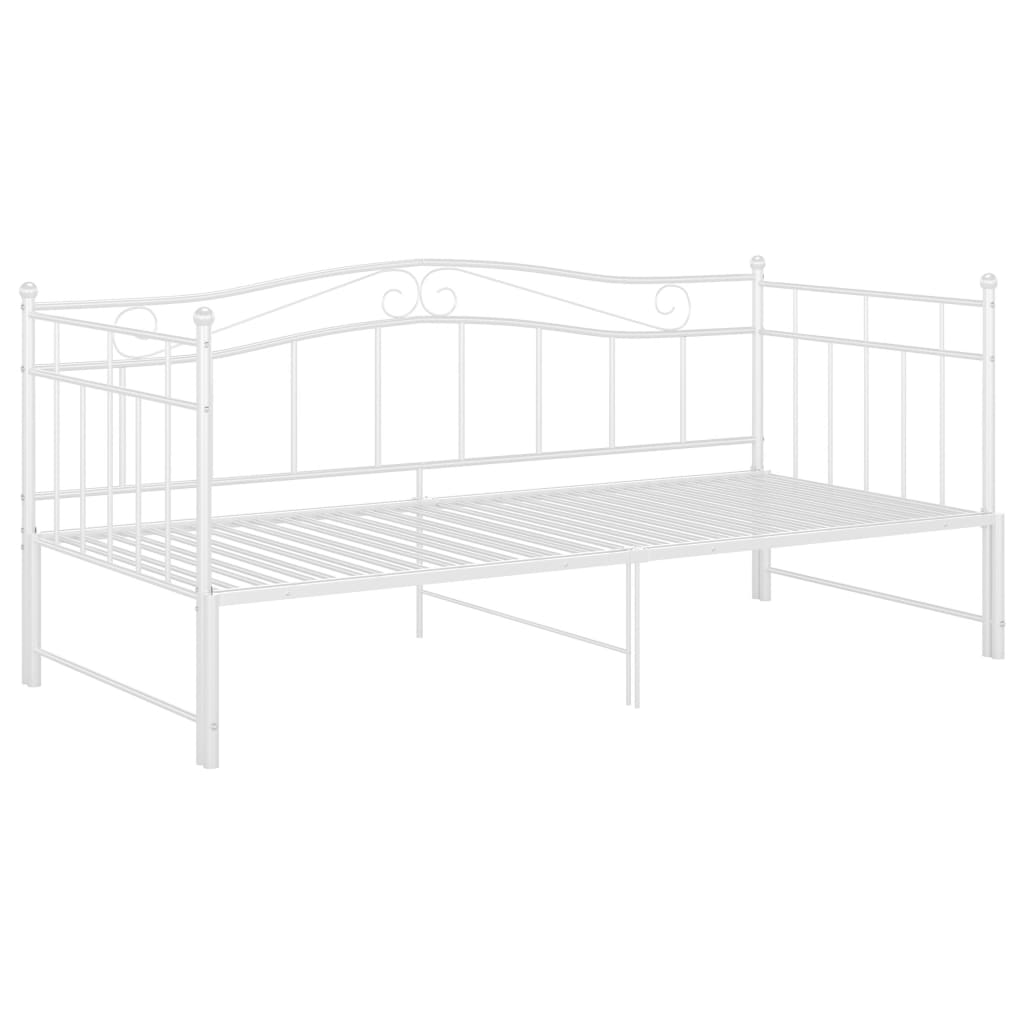 Okvir za krevet na razvlačenje bijeli metalni 90 x 200 cm