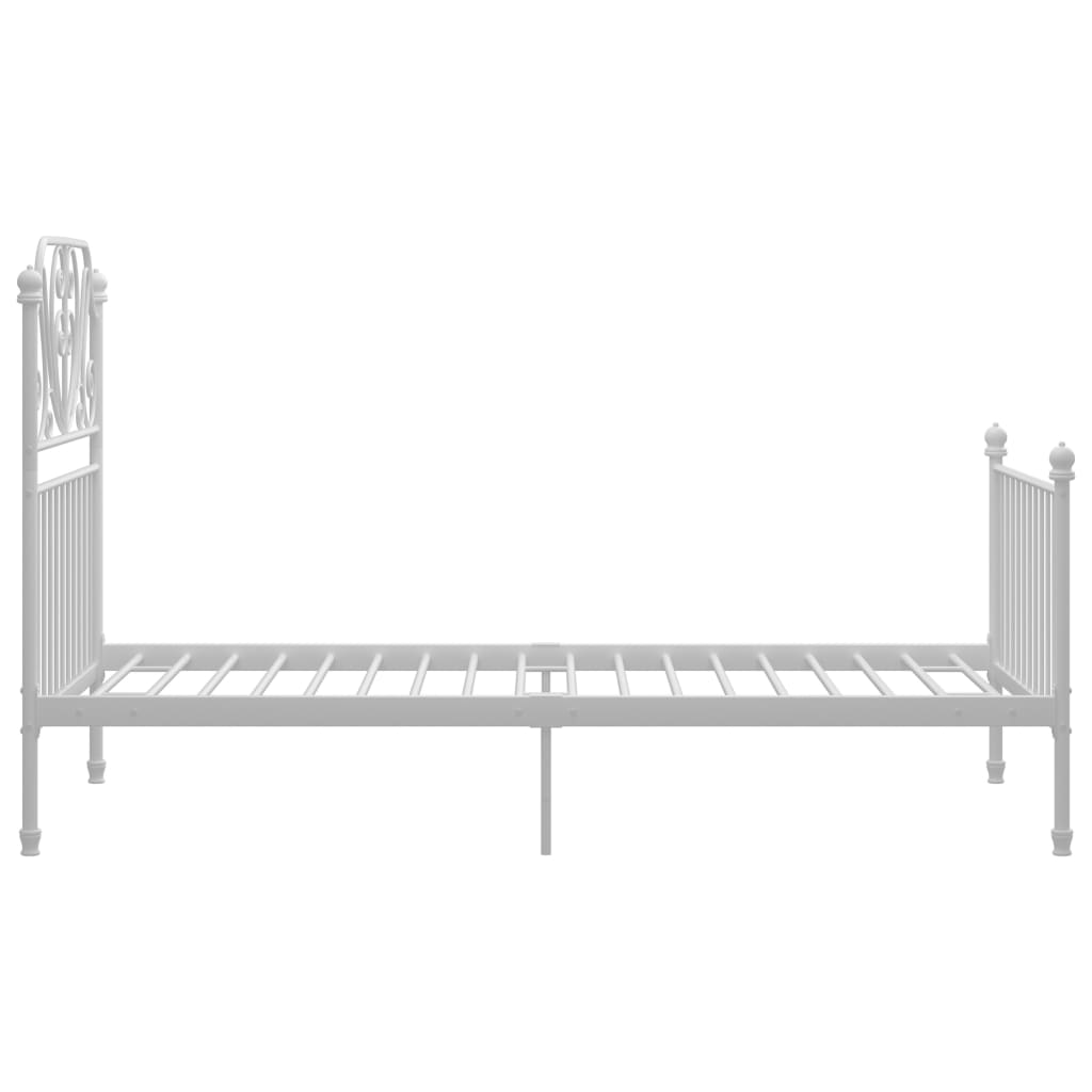 Okvir za krevet bijeli metalni 90 x 200 cm
