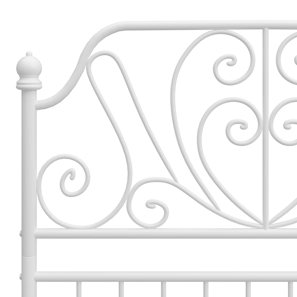 Okvir za krevet bijeli metalni 90 x 200 cm