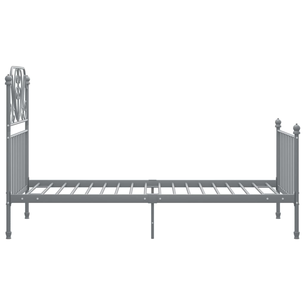 Okvir za krevet sivi metalni 90 x 200 cm