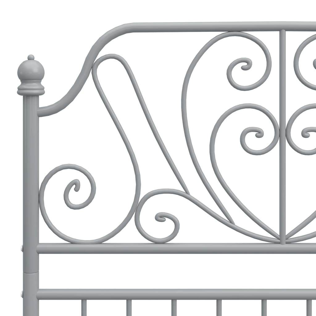 Okvir za krevet sivi metalni 90 x 200 cm