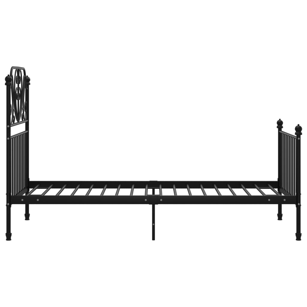 Okvir za krevet crni metalni 100 x 200 cm