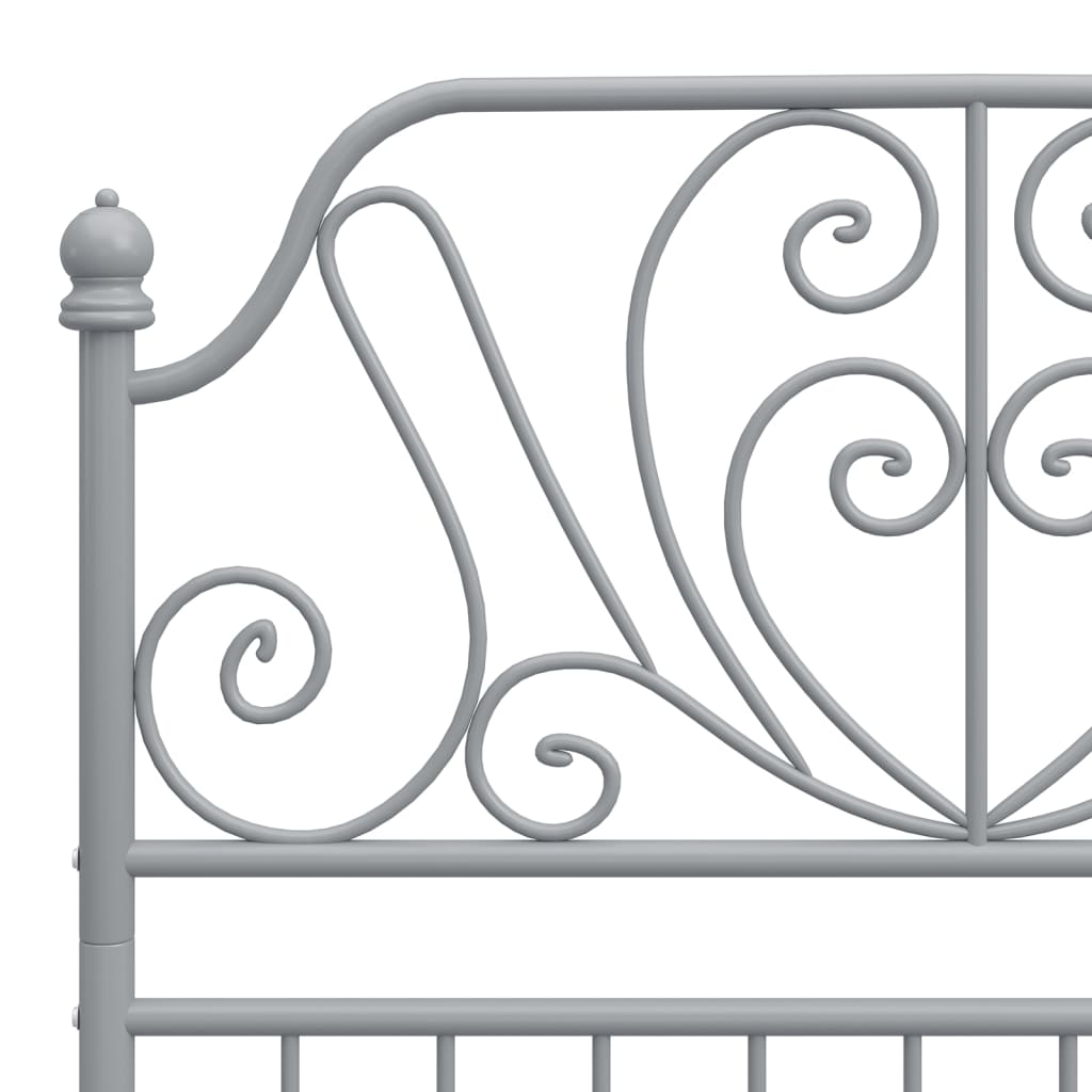 Okvir za krevet sivi metalni 100 x 200 cm