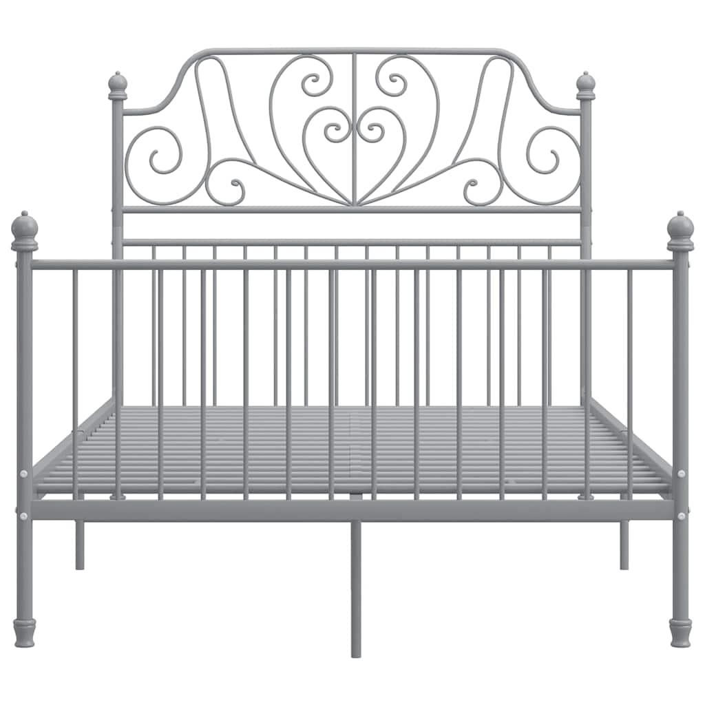 Okvir za krevet sivi metalni 120 x 200 cm