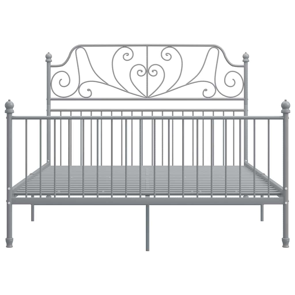 Okvir za krevet bez madraca sivi metalni 140 x 200 cm