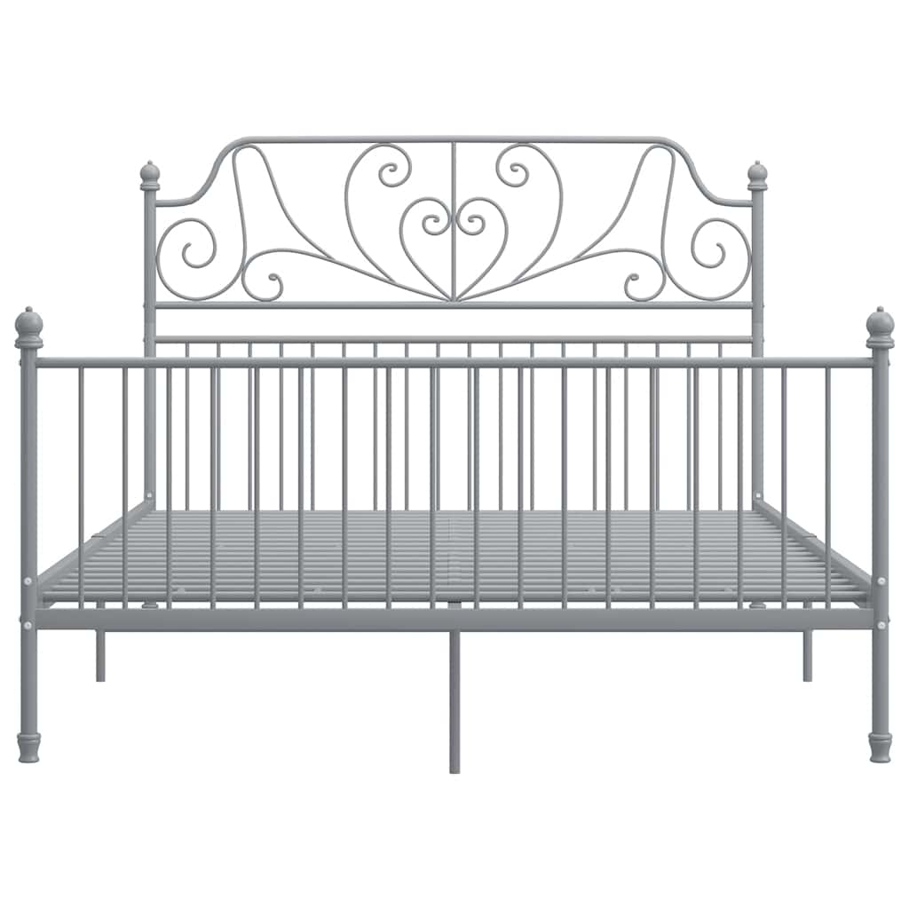 Okvir za krevet sivi metalni 160 x 200 cm