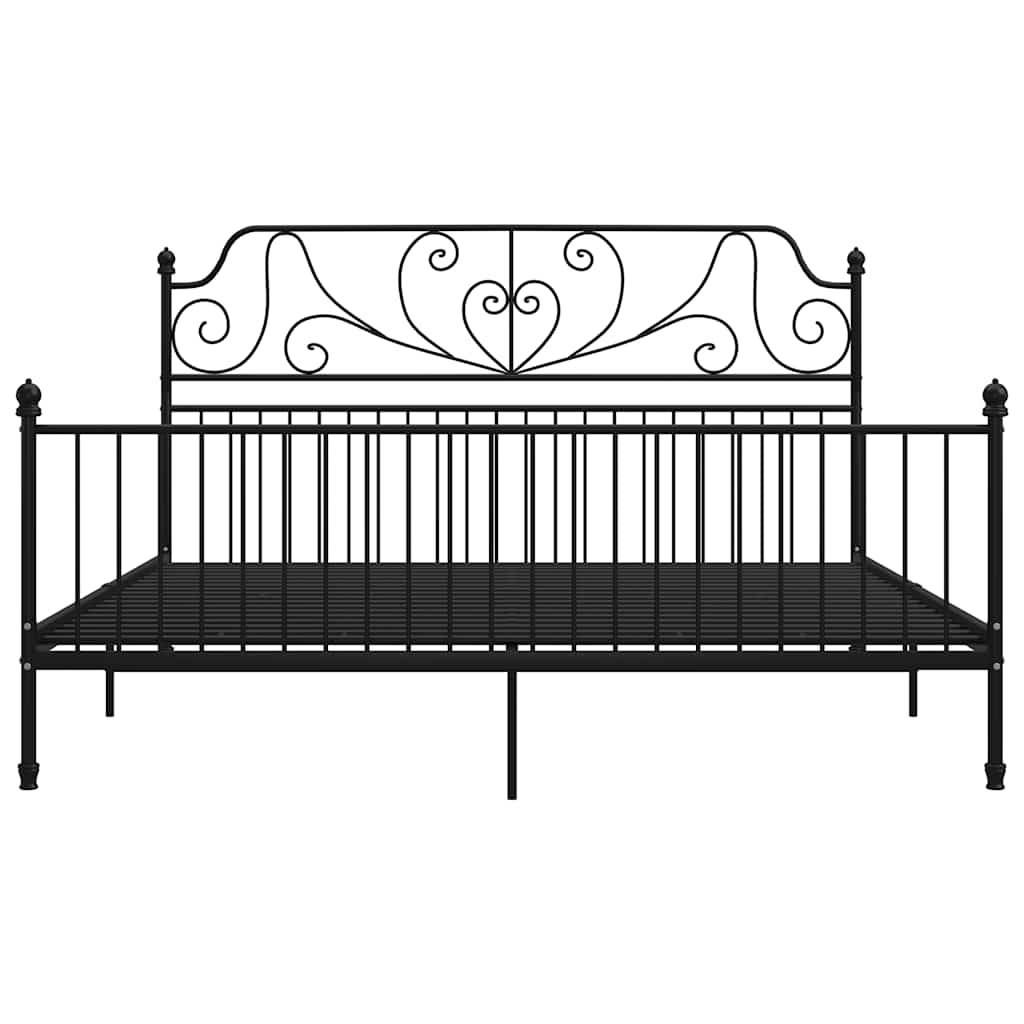 Okvir za krevet crni metalni 180 x 200 cm