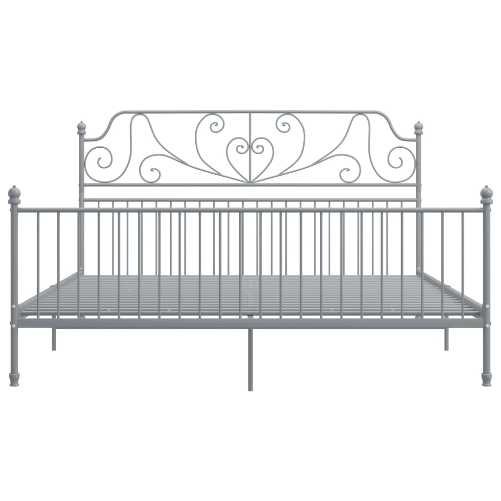 Okvir za krevet sivi metalni 200 x 200 cm