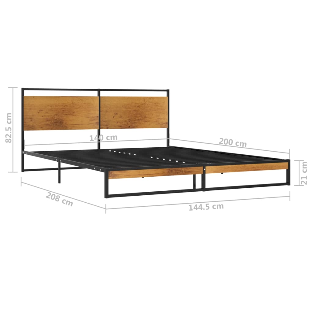 Okvir za krevet metalni 140 x 200 cm