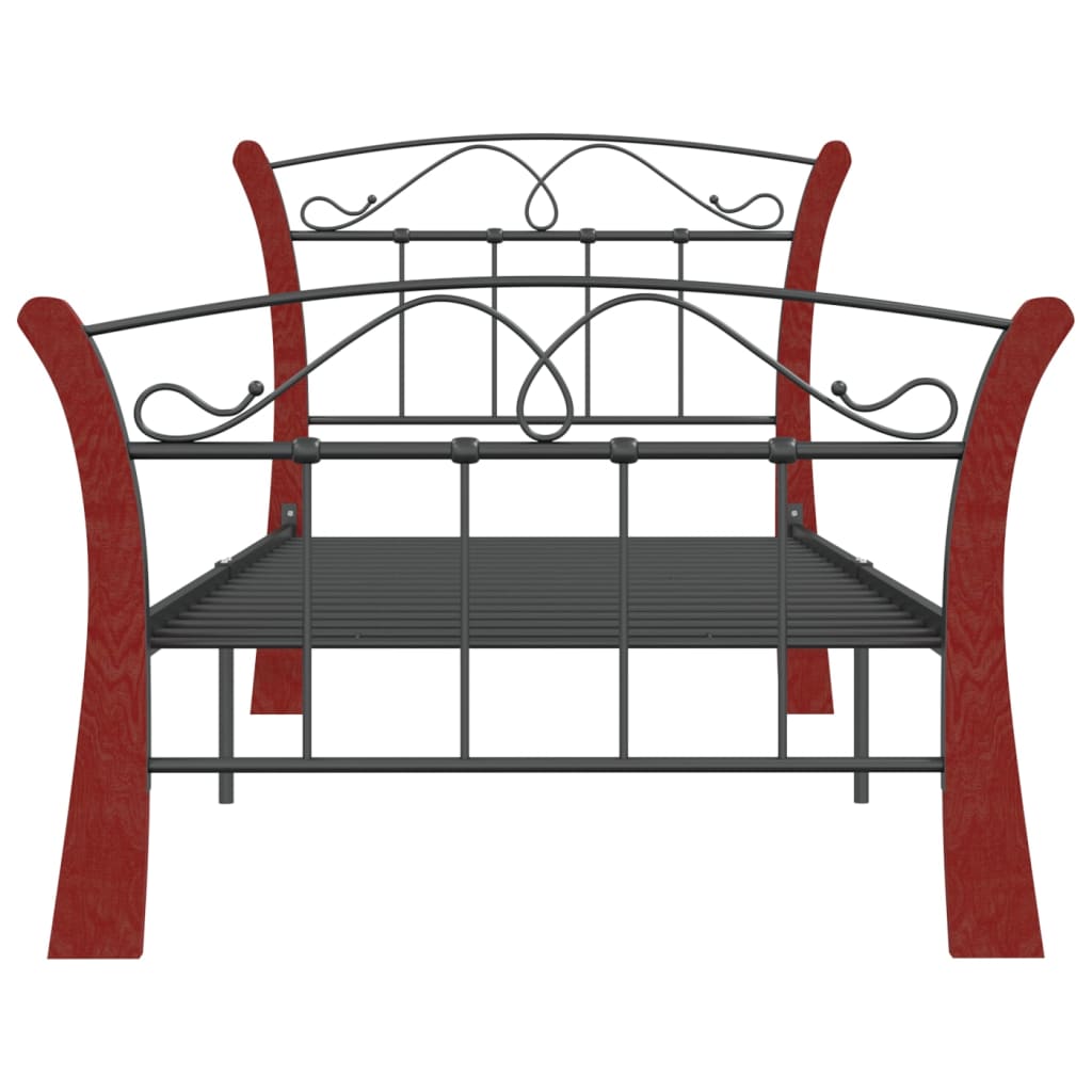 Okvir za krevet crni metalni 90 x 200 cm