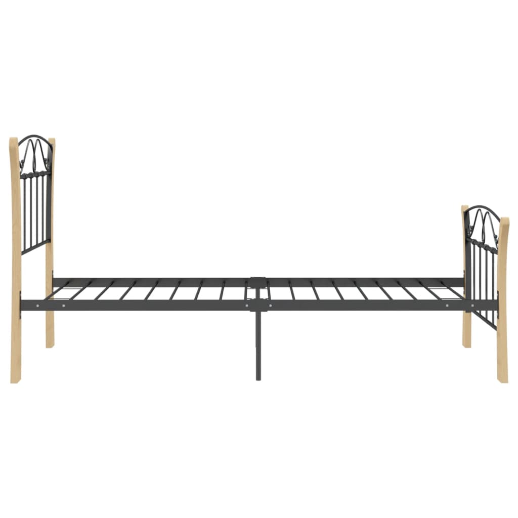 Okvir za krevet crni metalni 90 x 200 cm