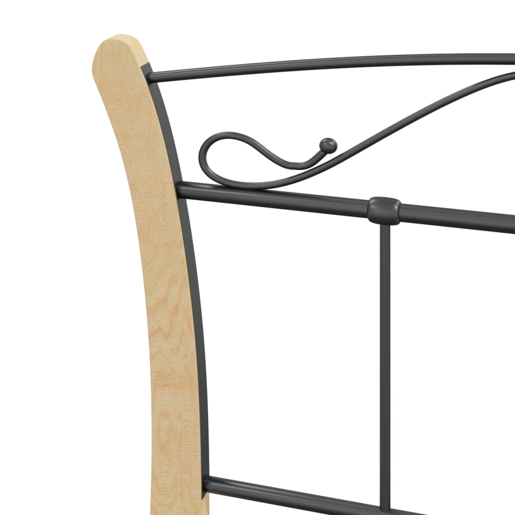 Okvir za krevet crni metalni 100 x 200 cm