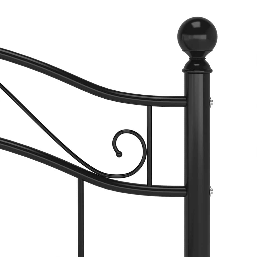 Okvir za krevet crni metalni 90 x 200 cm