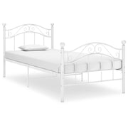 Okvir za krevet bijeli metalni 100 x 200 cm