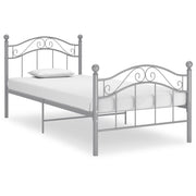 Okvir za krevet sivi metalni 100 x 200 cm