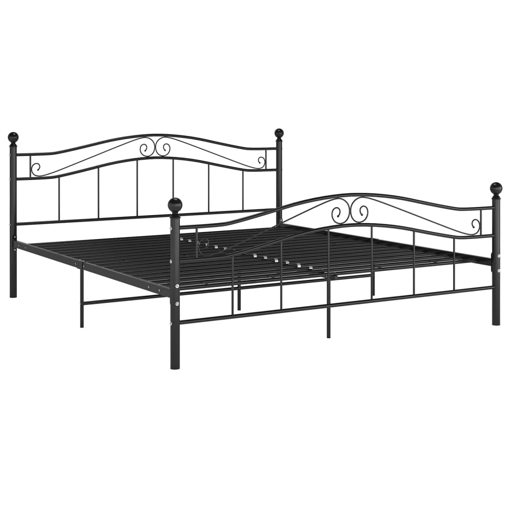 Okvir za krevet crni metalni 140 x 200 cm