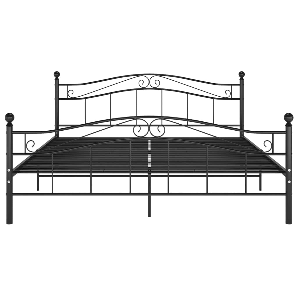 Okvir za krevet crni metalni 140 x 200 cm